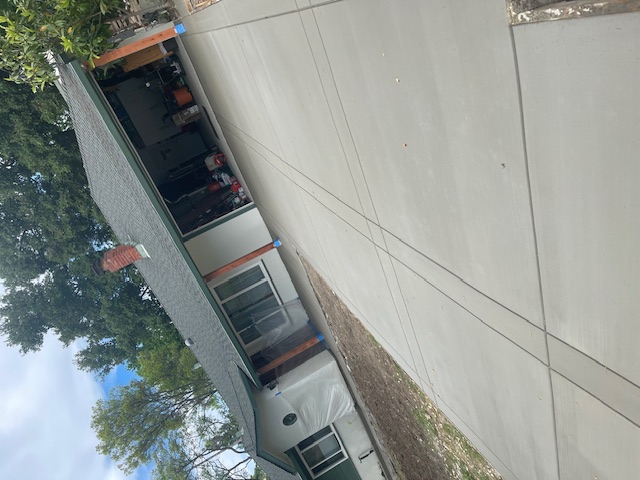 Wide concrete driveway at a Concord home